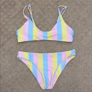 striped bikini